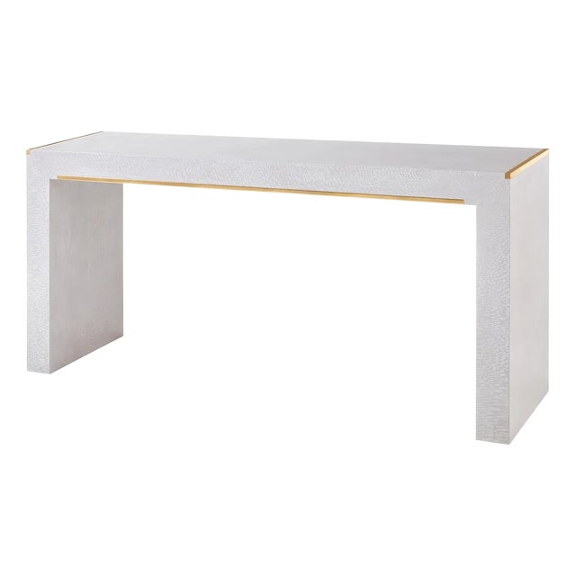 Mid Century Style Large White Console For Sale