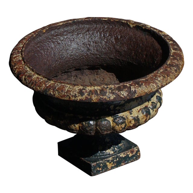 Antique French Cast Iron Garden Planter, 1920s For Sale