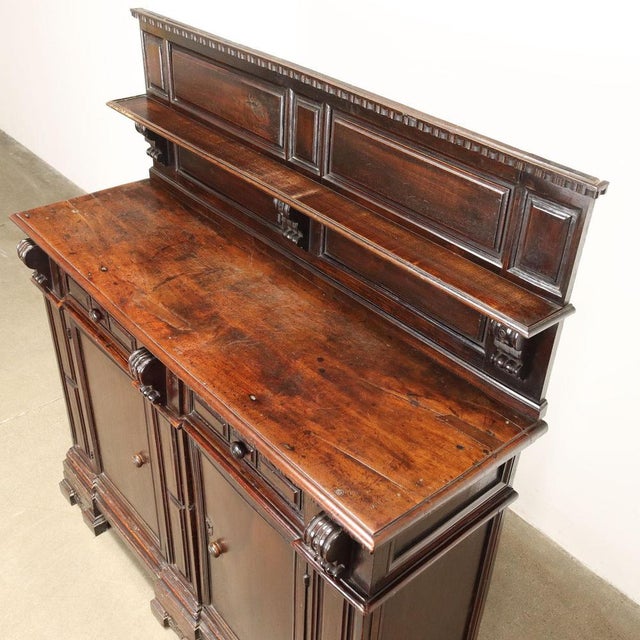 Beige Baroque Sideboard with Walnut Plate Rack For Sale - Image 8 of 10