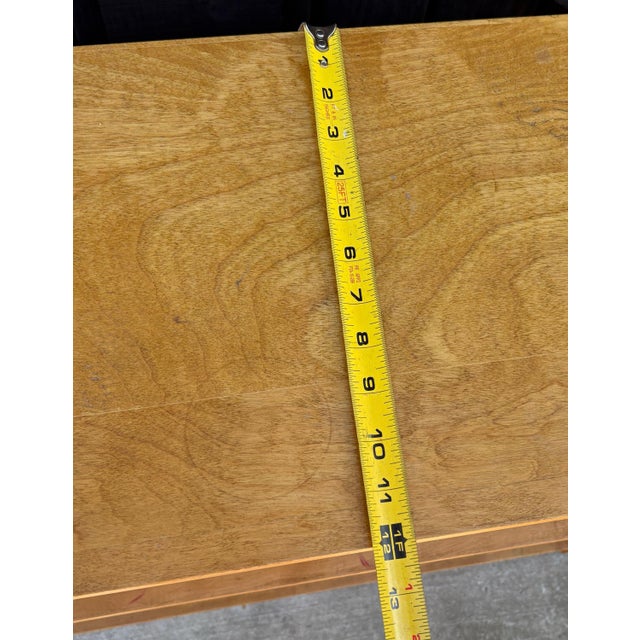 Vintage Mid Century Modern Style Wood Open Bookshelf Display Shelf For Sale - Image 4 of 10