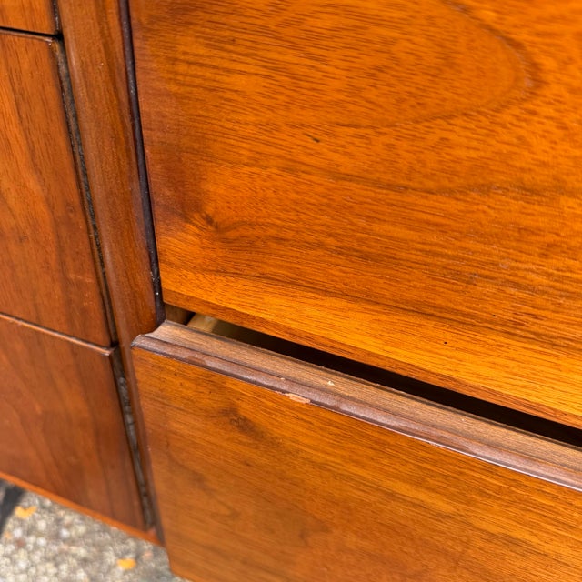 Mid 20th Century Kipp Stewart for Drexel “Declaration” Walnut Mid Century Modern Lowboy Dresser For Sale - Image 11 of 12