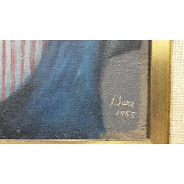 Figurative 1950s "Bal Du Moulin" Impressionist After Renoir Figurative Oil Painting Signed J. Sanz For Sale - Image 3 of 6