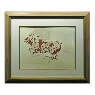 Guillaume Azoulay "Painted" Etching on Paper Hand Signed Framed For Sale
