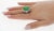Gia Certified 14.68 Carat Grade a Jadeite Jade Ring With Diamond in 18k Gold Size 6 For Sale - Image 10 of 12