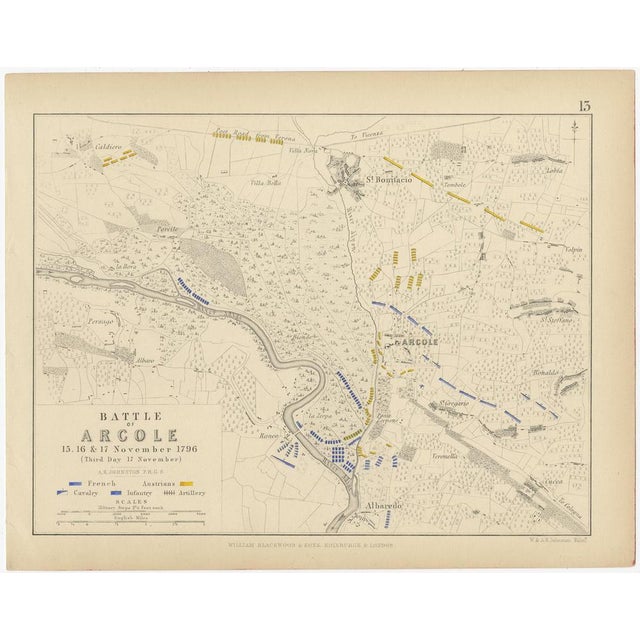 Mid 19th Century Sir Archibald Alison, Battle Plans of Rivoli, Arcole, Mantua, Marengo, and Hohenlinden, 1852, Paper, Set of 8 For Sale - Image 5 of 10