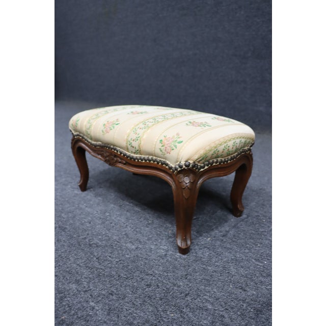 Louis XV Style Low Ottoman For Sale - Image 4 of 4