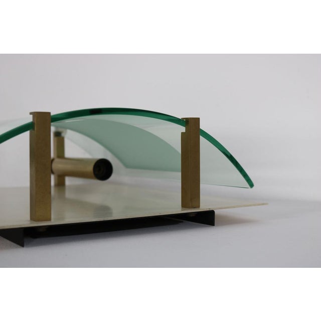 Vintage Italian Lamp in Glass and Brass, 1950 For Sale - Image 11 of 16