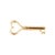 Modern 14 Karat Yellow Gold Vintage Breakell Heart Key Pendant For Sale - Image 3 of 5