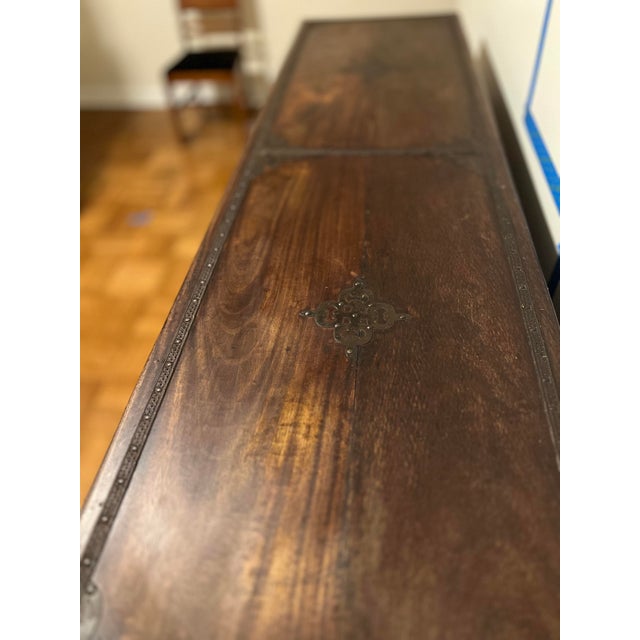 Mid 20th Century Vintage Artisan Solid Wood Sideboard / Credenza For Sale - Image 5 of 13