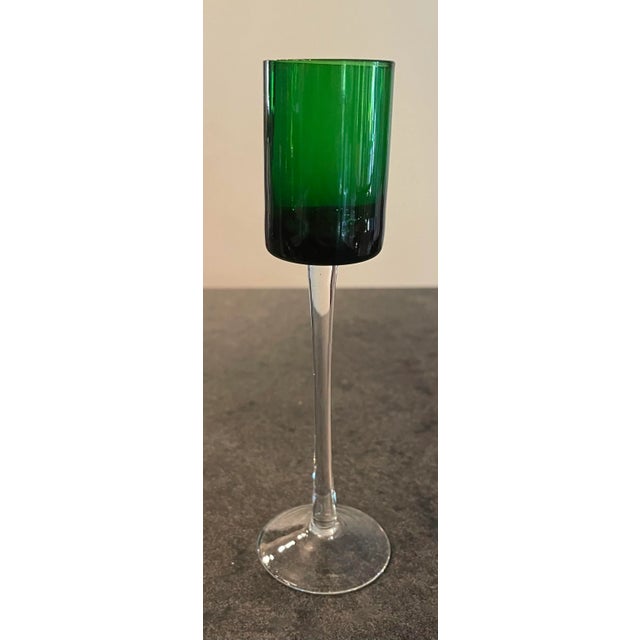 Modern Set of 4 Vintage Aperitif Stemware Glasses in the Style of Koloman Moser For Sale - Image 3 of 8