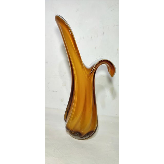 Goldenrod Glass Vase, Italy, 1960s For Sale - Image 8 of 8