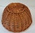 Vintage Round Wicker Basket For Sale - Image 4 of 6
