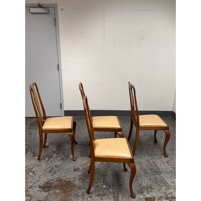 Antique Queen Anne Dining Side Chairs, Set of Four For Sale In San Francisco - Image 6 of 12