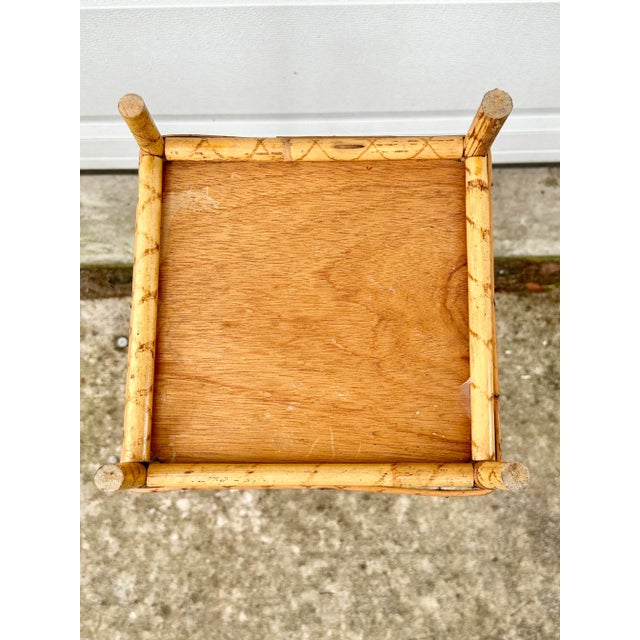 Vintage Tortoise Bamboo Plant Stand For Sale - Image 9 of 11
