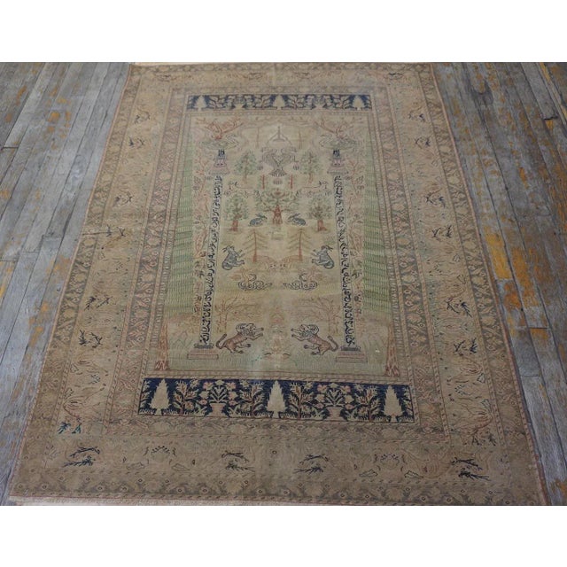 Early 20th Century Turkish Panderma Prayer Rug4' 3"x 5' 4" Antique Panderma Turkish Knotted Rug, Circa Date: 1920s. This...