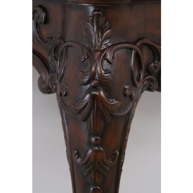 Maitland Smith Mahogany Louis XV Style Console Table For Sale - Image 12 of 15