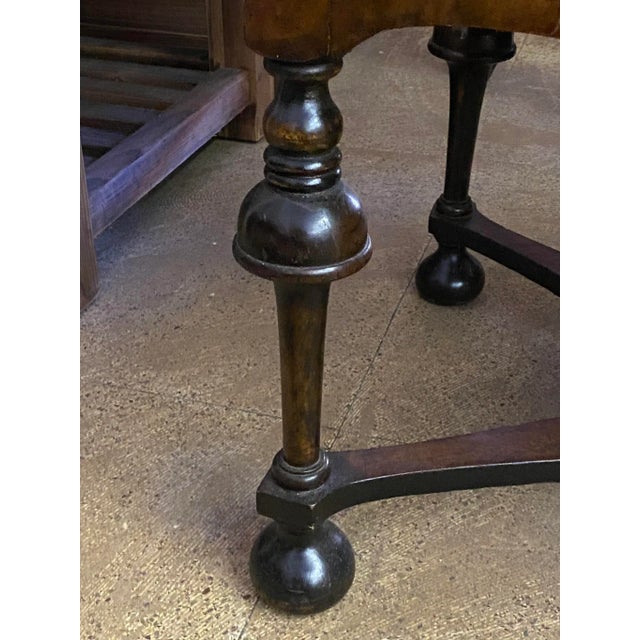 19th Century Antique English Bureau Desk on Stand in Walnut For Sale - Image 9 of 12