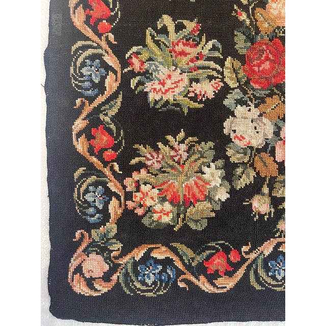 English 1920s Antique Needlepoint Runner For Sale - Image 3 of 4