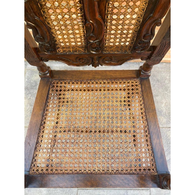 Early 20th Century Louis XVI Style French Carved Walnut Armchair with Reed Seat For Sale - Image 11 of 18