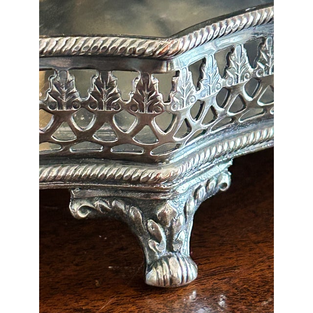 English English Silver Plate Gallery Tray For Sale - Image 3 of 7