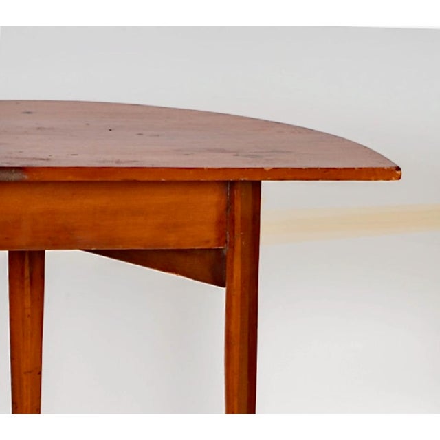 Mid 19th Century Shaker (Attributed) Demi-Lune Table For Sale - Image 5 of 11