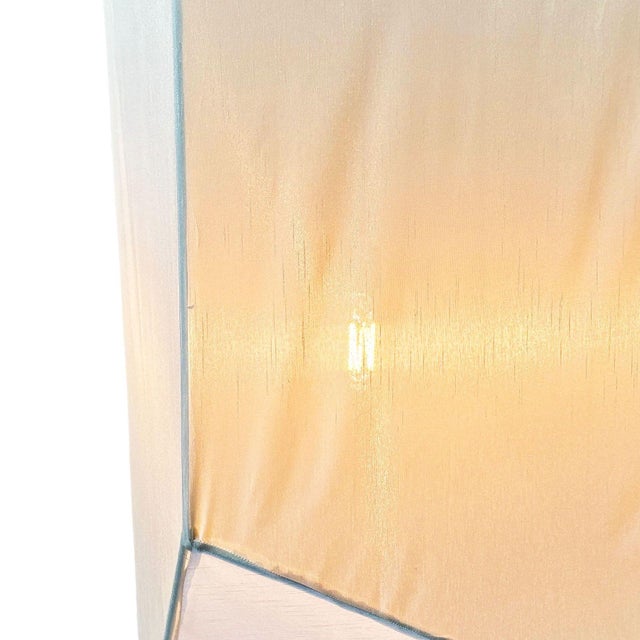 1990s Mid-Century Modern Isamu Noguchi Inspired Geometric Linen Pendant Lantern, 6 Available For Sale - Image 12 of 13