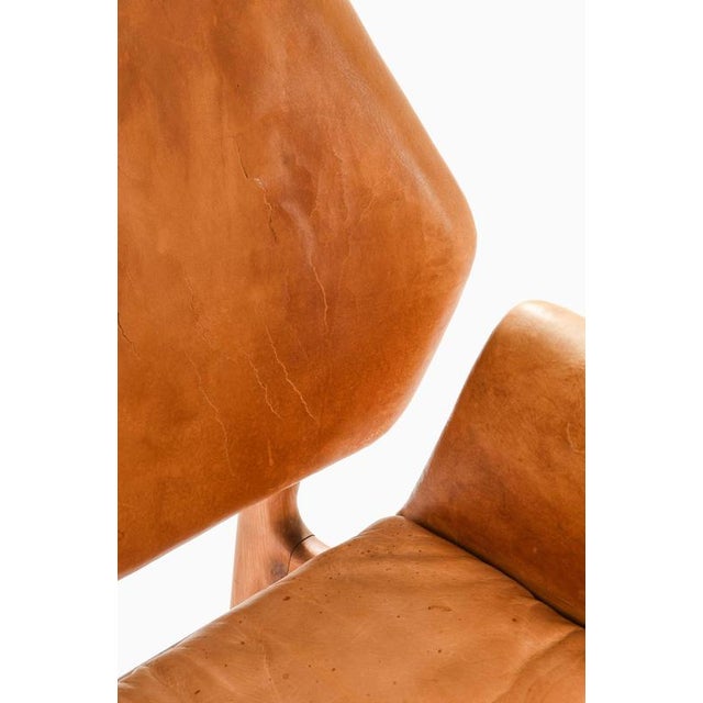 Tan Scandinavian Modern Easy Chairs attributed to Erik Ostermann, 1954, Set of 2 For Sale - Image 8 of 10