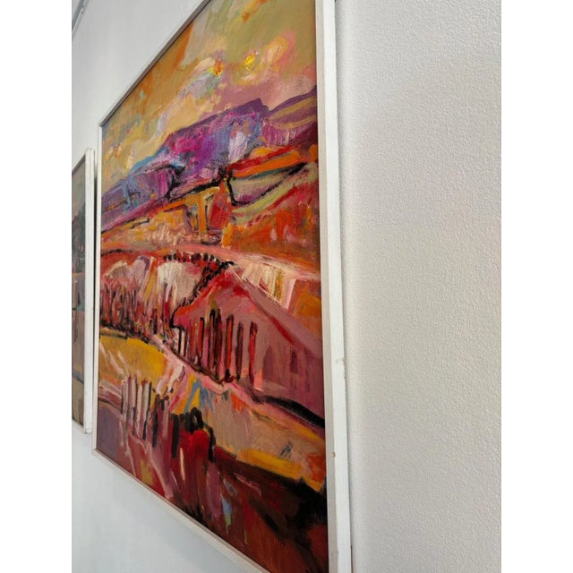 Oil on masonite sold with frame sticks Total size with frame 102x102 cm Jean Krillé is a Swiss artist from Geneva,...