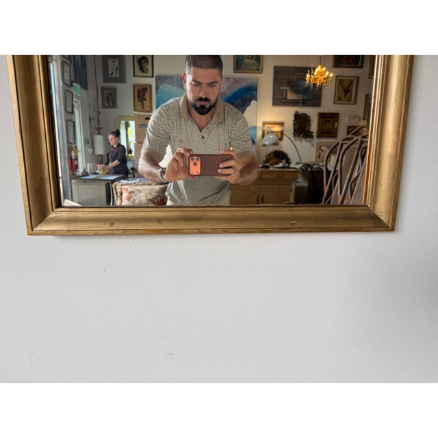 Gold Vintage Baker Furniture Hollywood Regency Gold Giltwood Architectural Arch Wall Mirror For Sale - Image 8 of 13