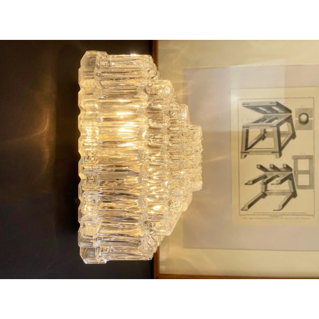 Magnificent, flush base ceiling or wall lamp by ''glashütte limburg'', germans famous mid century manufacturer of high-end...
