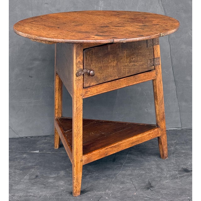 Large English Cricket Table of Patinated Oak From the Georgian Era For Sale - Image 15 of 16
