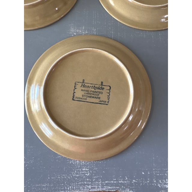 Mid-Century Modern Vintage Hearthside Dogwood Hand-Painted Stoneware Salad Plates - Set of 3 For Sale - Image 3 of 10