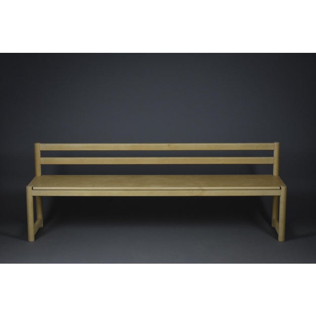 The subject of sale is a school desk from the second half of the 20th century. The bench is made entirely of birch wood....