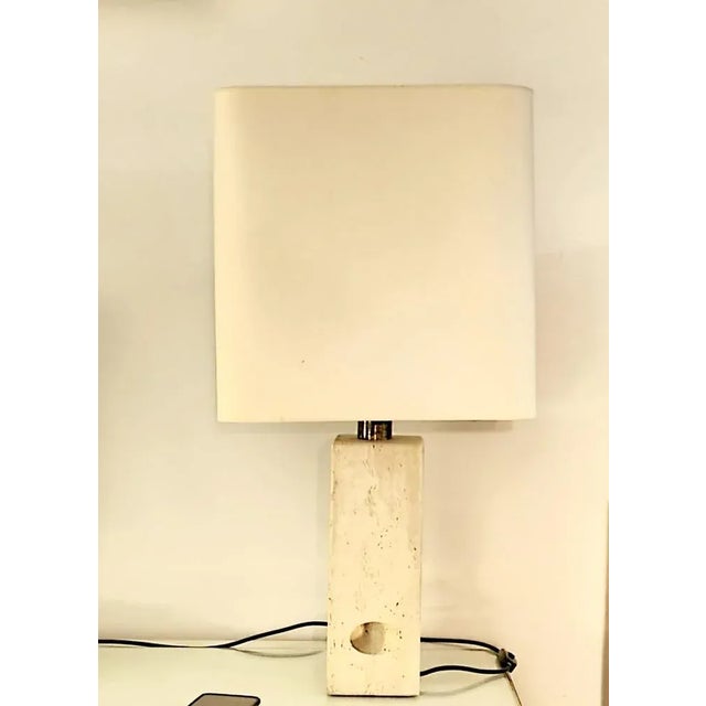 Large Italian Table Lamp in Travertine from Fratelli Mannelli, 1970s For Sale - Image 12 of 13