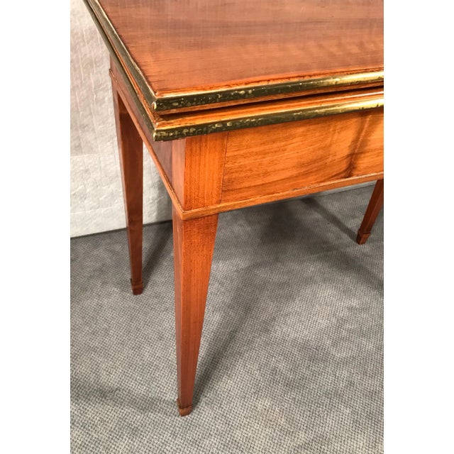 Brown 1820 South German Biedermeier Walnut Card Table For Sale - Image 8 of 12