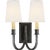 Modern Library Double Sconce in Bronze with Linen Shades Designer: Thomas O'Brien Finish: Bronze Height: 14.5" Width:...