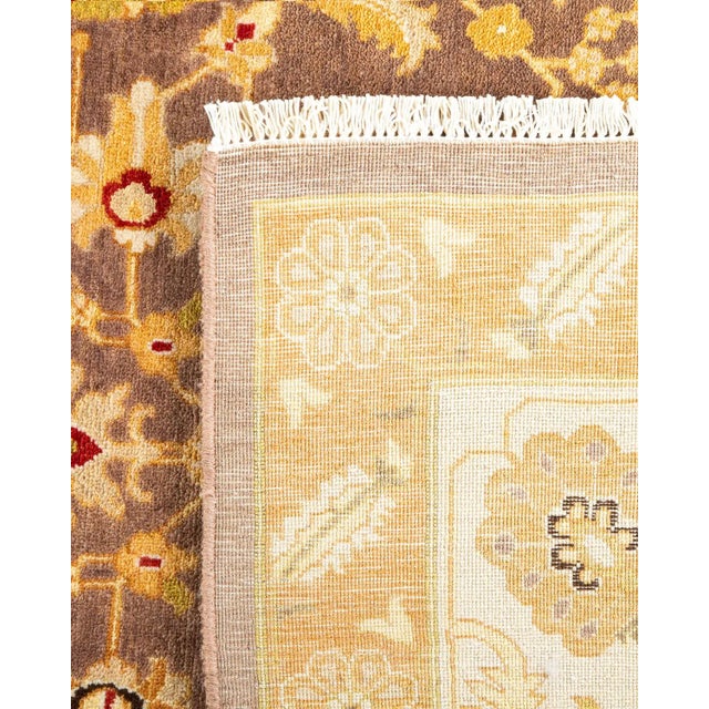 1990s Vintage Moroccan Hand Knotted Wool Area Rug, Brown - 6'2" X 9'2" For Sale - Image 5 of 9