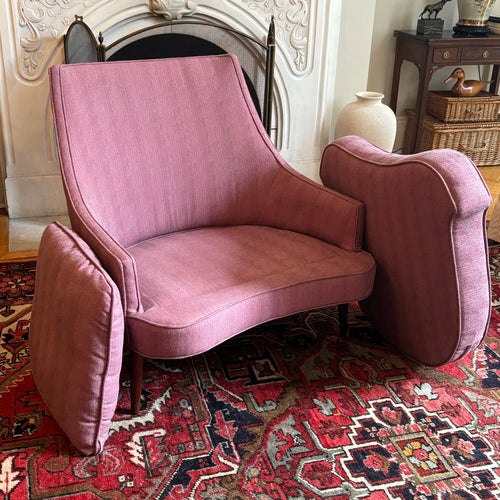 1950s Mid-Century Modern Pink Lounge Chair