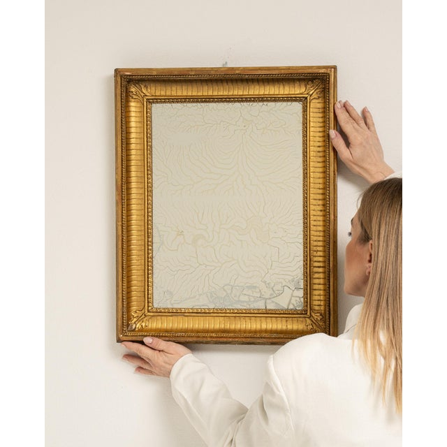 Gold 19th Century France Gold Wood Mirror For Sale - Image 8 of 8