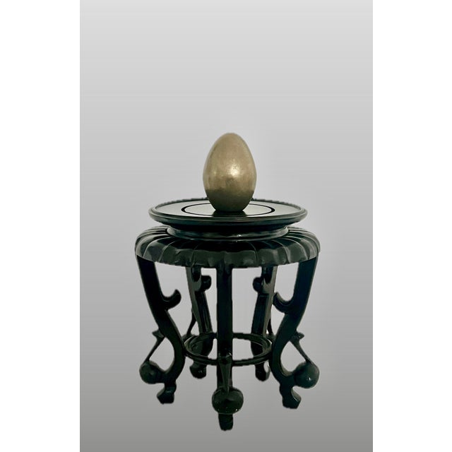 Chinoiserie Vintage Chinese Lucky Peach Carved Round Rosewood Display Stand / Pedestal For Sale - Image 3 of 7