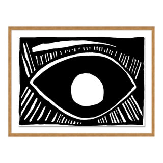 Eyeball by Kate Roebuck in Gold Framed Paper, Medium Art Print For Sale