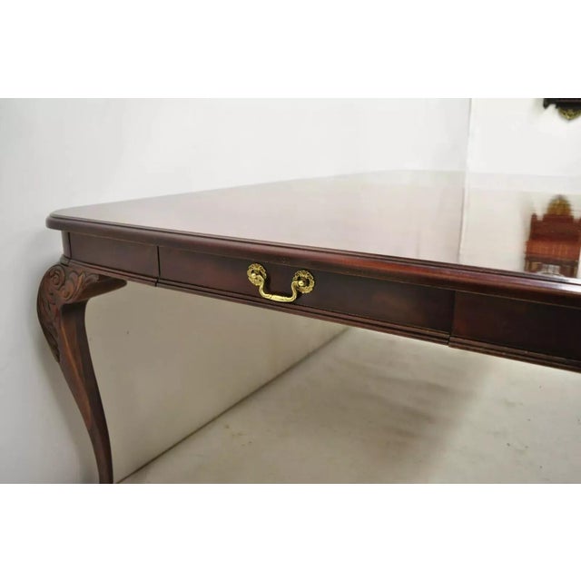 Chippendale Bernhardt Centennial Georgian Chippendale Mahogany Dining Table With 2 Leaves For Sale - Image 3 of 12