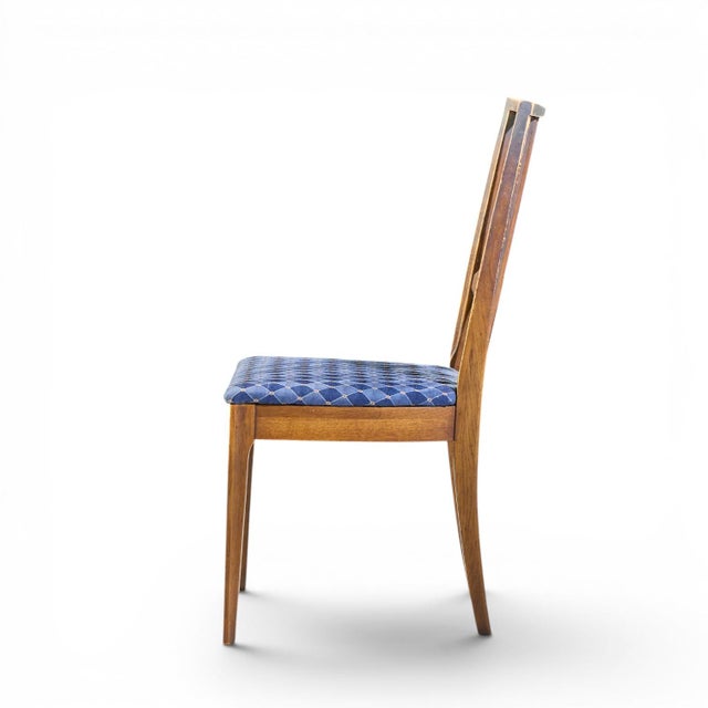 Broyhill Brasilia Mid Century Walnut Dining Chairs - Set of 6 For Sale - Image 9 of 18