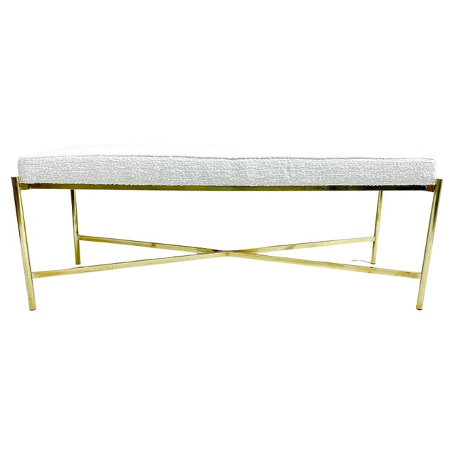 Mid-Century Modern Italian Brass Bench, 1970s For Sale - Image 9 of 9
