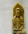 Chinese Antique Chinese Hand-Carved Green Stone Buddha Sculpture With Base For Sale - Image 3 of 9