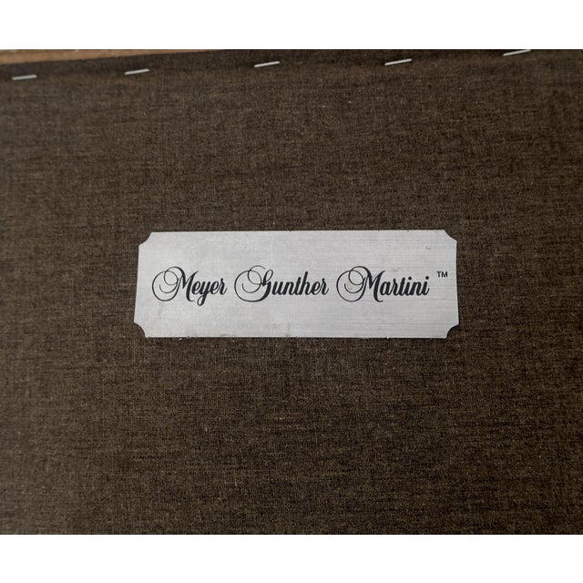 Carved Dolphins Shape Arms Rounded Back Lounge Chairs Leather Upholstery AS IS For Sale - Image 10 of 18