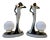 Vintageour Girls Figurine Table Lamps - a Pair For Sale
