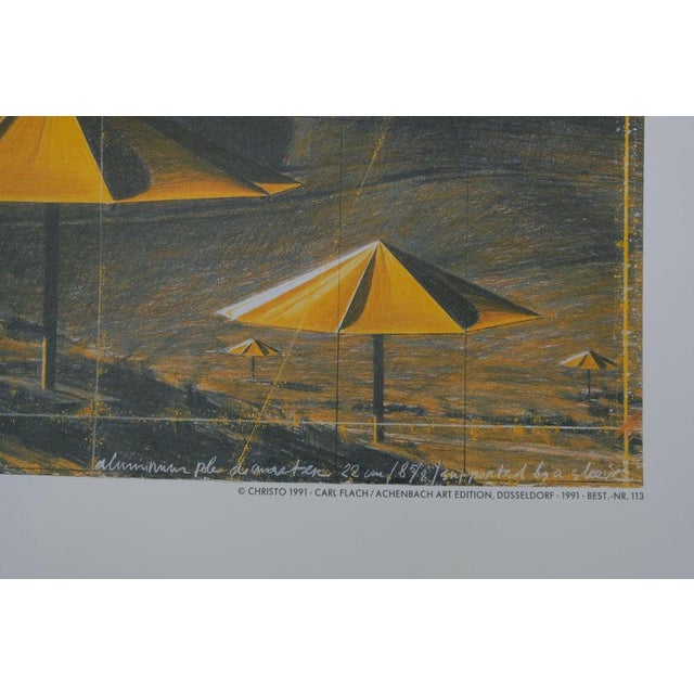 The Umbrellas Yellow Poster after Christo For Sale - Image 8 of 9