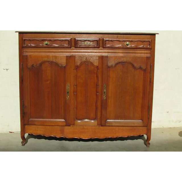 Brown Large Late 19th Century Manor Buffet in Oak For Sale - Image 8 of 8