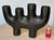 Modern Modern Brutalist Style Black Metal 4 Pillar Candle Holder For Sale - Image 3 of 5